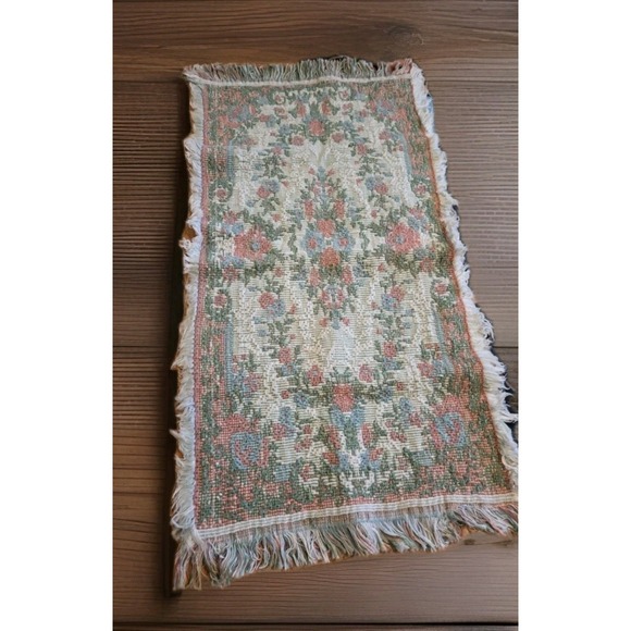 Woodstock Other - Vintage Woodstock Home Designs Cotton Rug 22x40 1990 "Portofino" Mid-Tone Floral